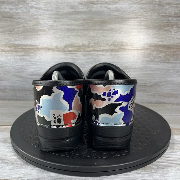 Dansko Women's Professional Patent Leather Multi Colored Clogs Size EU 40 US 10 - Picture 4 of 8